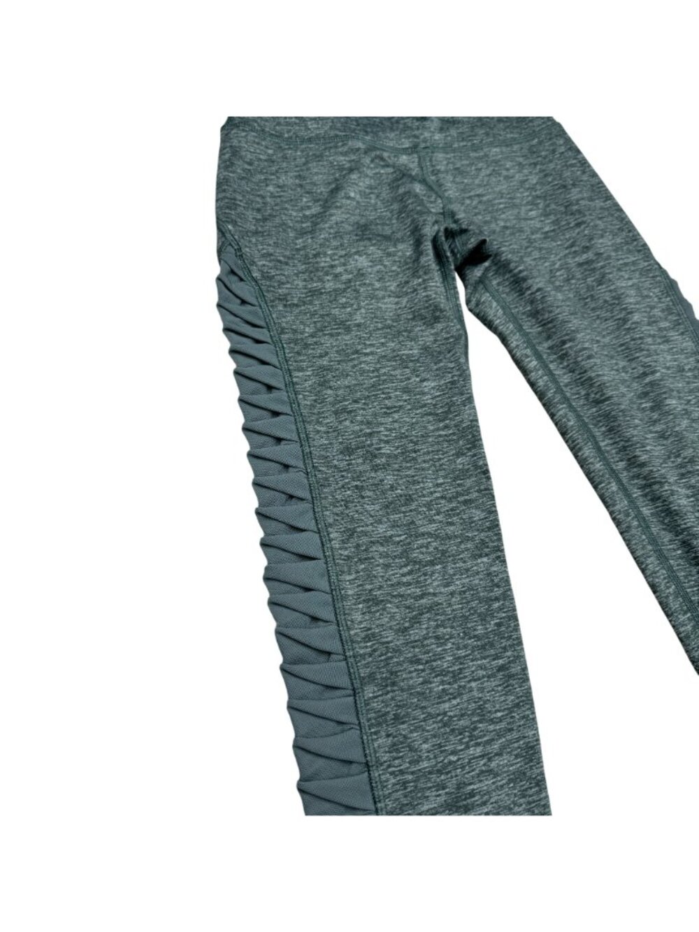 Aerie Chill Play Move High-Rise Legging Green Ruched Sheer Vertical Side XS - Picture 3 of 9